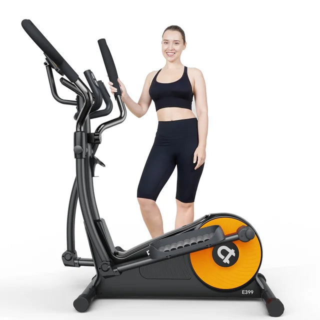 Pooboo Silent Magnetic Elliptical Bike Stationary Exercise Machine