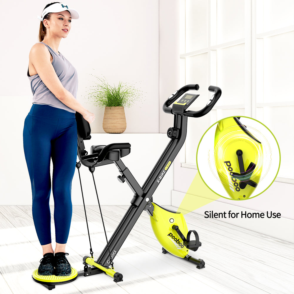 Foldable Ab Twister Machine, Height Adjustable Twist Board with LCD Monitor