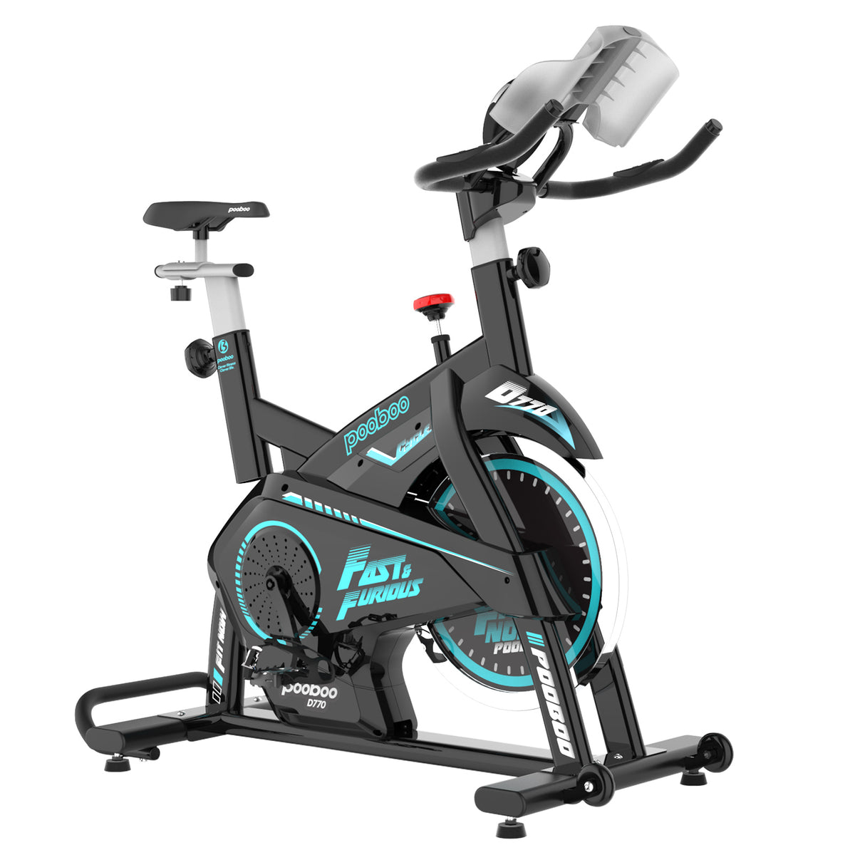 Magnetic Belt Drive Indoor Cycling Bike W/ LCD Monitor LNOW