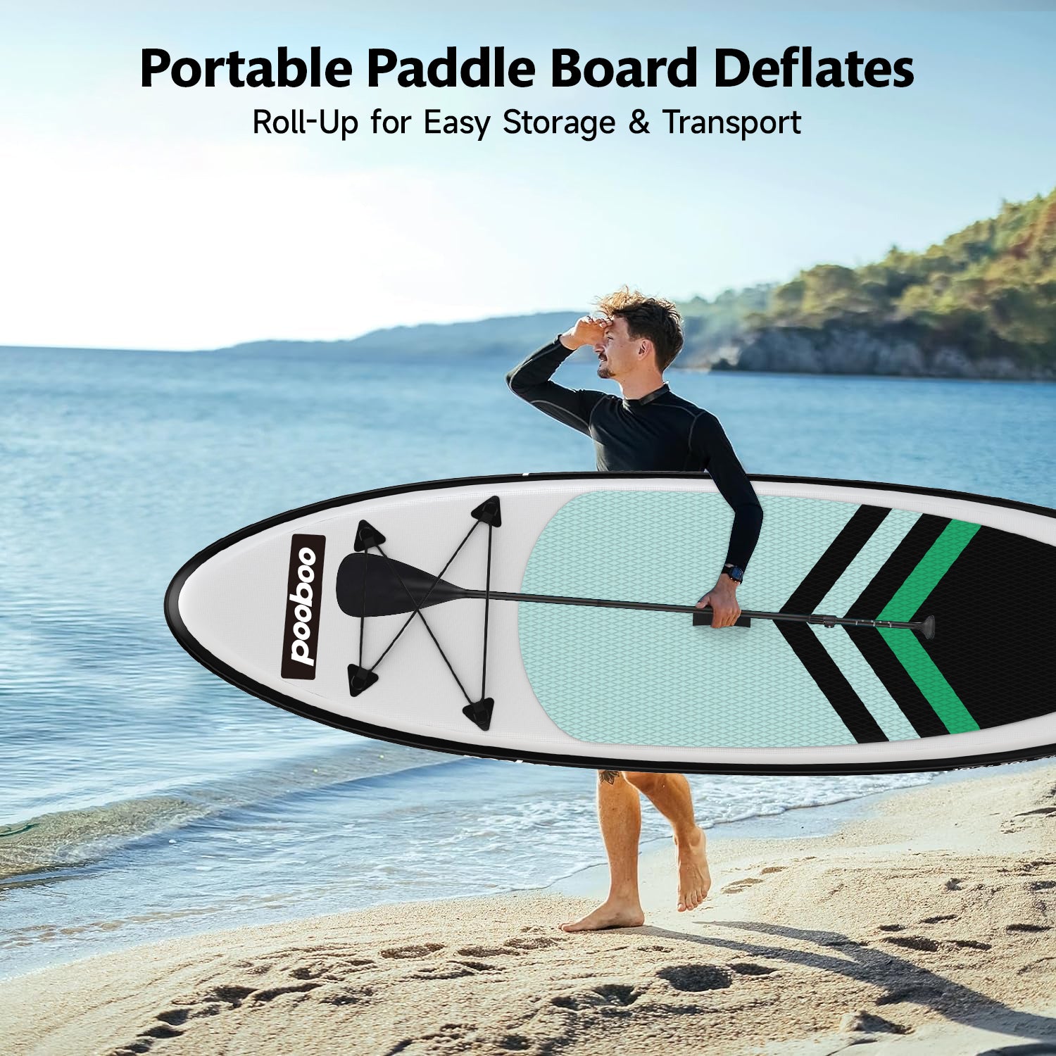Seacow Outdoors Banook 10'6" Inflatable Stand Up Paddle Board (ISUP) - 6" Thick, Includes Pump, Paddle, Backpack