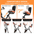 Folding Magnetic Upright Bike W/ Dumbbell & Arm Resistance Bands