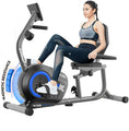 Magnetic Resistance Recumbent Indoor Exercise Bike W/ Monitor