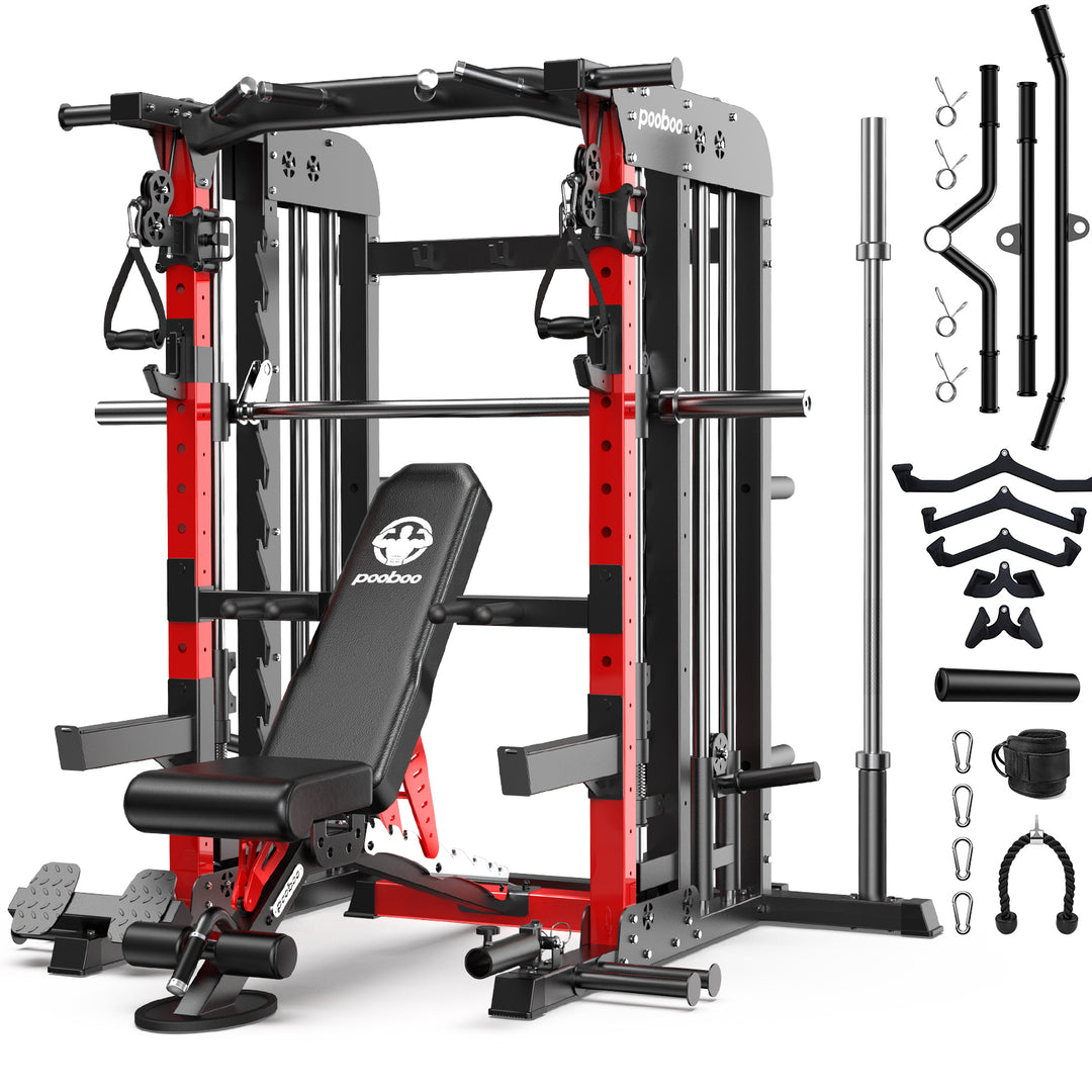 LNOW Power Cage P43002 Commercial Smith Machine Home Gym – All-in