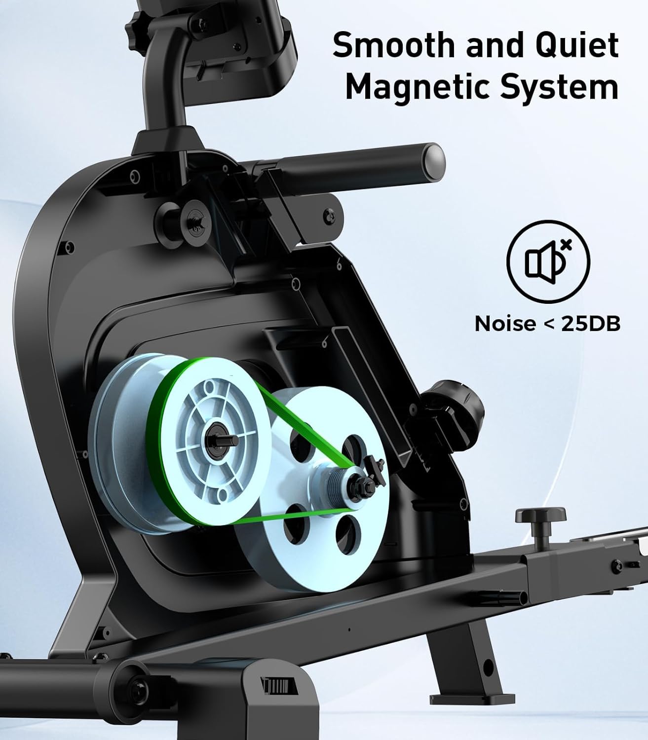 Pooboo Build-in Bluetooth 4in1 Magnetic Rowing Machines Rower Foldable ...