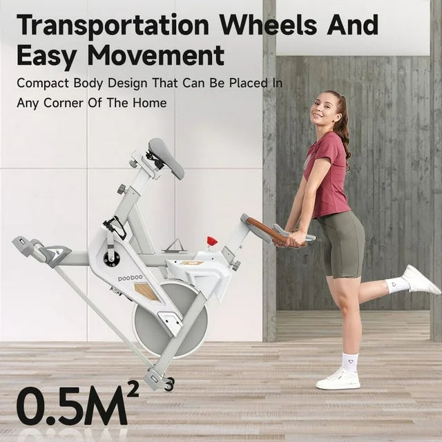 Pooboo Magnetic Stationary Indoor Cycling Exercise Bike for