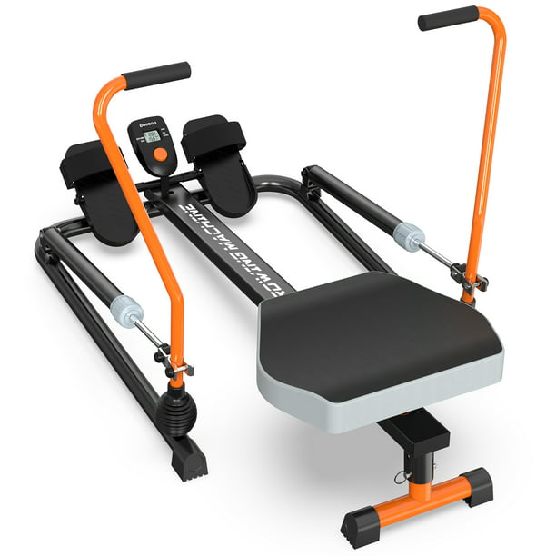 Pooboo Rowing Machine 12 Level Adjustable Resistance Hydraulic Exercis ...