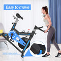 Blue Indoor Cycling Bike W/ Phone Holder & LCD Monitor - C1