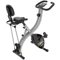 Magnetic Resistance Indoor Foldable Exercise X Bike W/ Dumbbells & Pull Rope