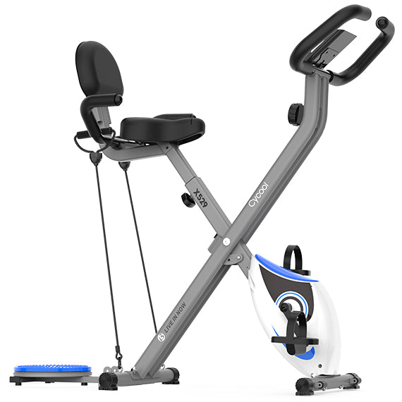 Indoor Cardio Training Exercise Bike W/ Dumbbell & LCD Display