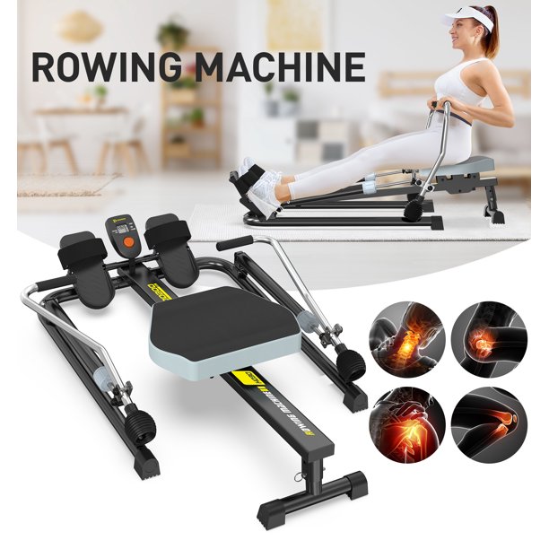 Pots Rowing Machine Pooboo Rowing Machine 12 Level Adjustable Resistance Hydraulic Exercis ...